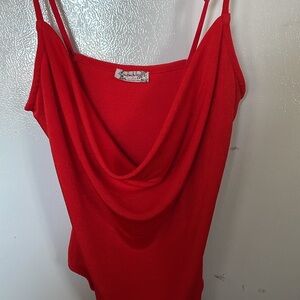 Free People Sexy red cowl neck bodysuit Medium